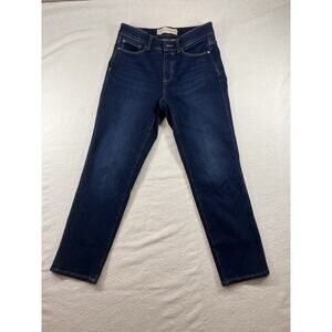 Soft Surroundings Women's Denim Jeans Sz Petite Small Dark Wash Mid Rise Pull-On